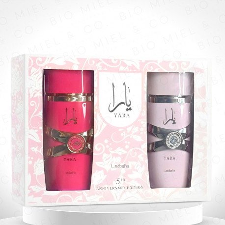 coffret yara 5eme anniversaire lattafa 2 x 100 ml